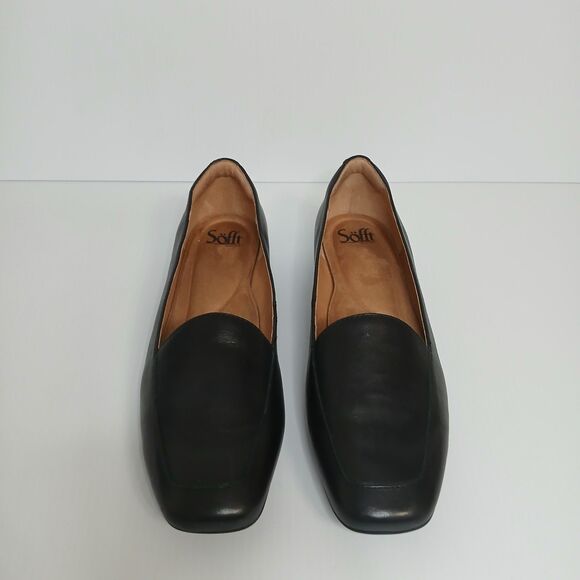 Sofft Eldyn Women's 9.5 Black Leather Loafers Comfortable Slip-on Shoes NWOB - Picture 2 of 8